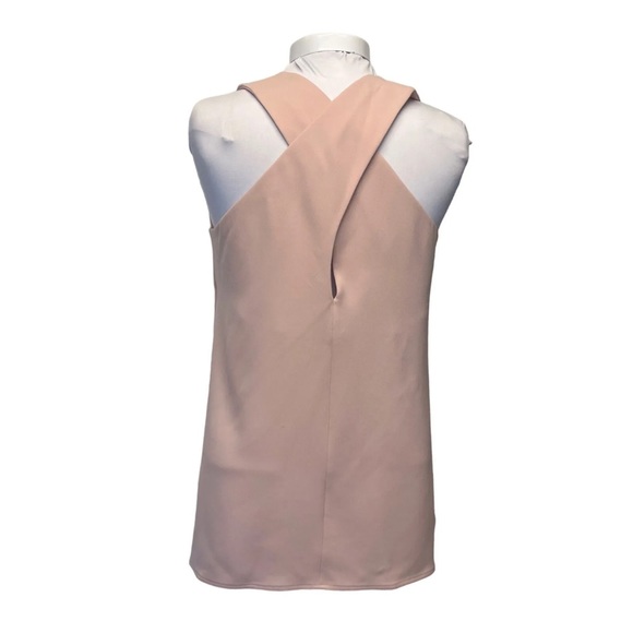 NWOT Theory Admiral Parieom Crepe Criss-Cross Sleeveless blouse, pale pink, Med - Picture 2 of 5